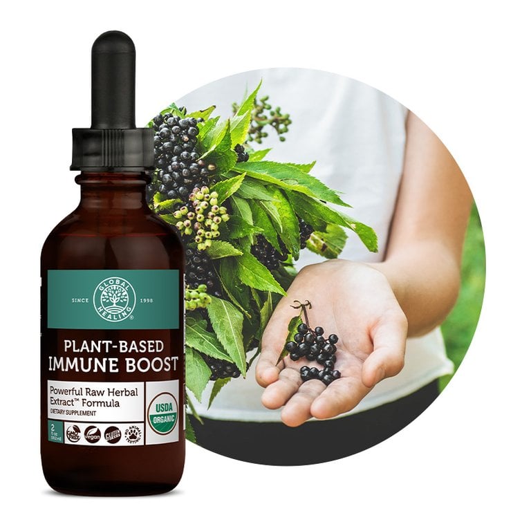 Plant-based immune boost bottle