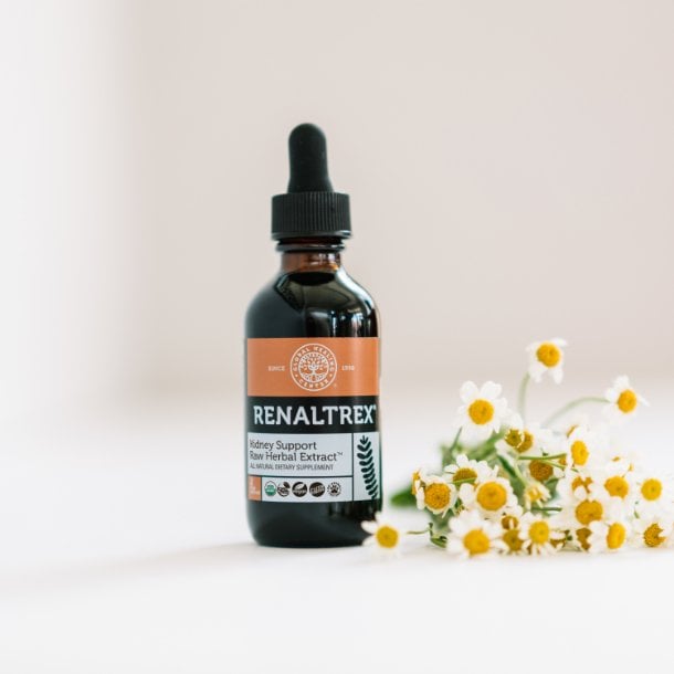 Renaltrex® A bottle of Global Healing’s Renaltrex.