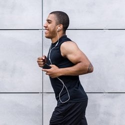 Someone running outside