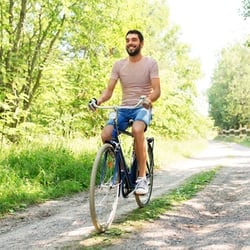 someone riding a bike