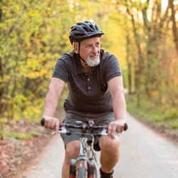 Do It the Right Way – Man biking in park.