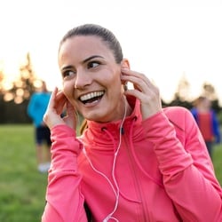 Someone listening to music outside